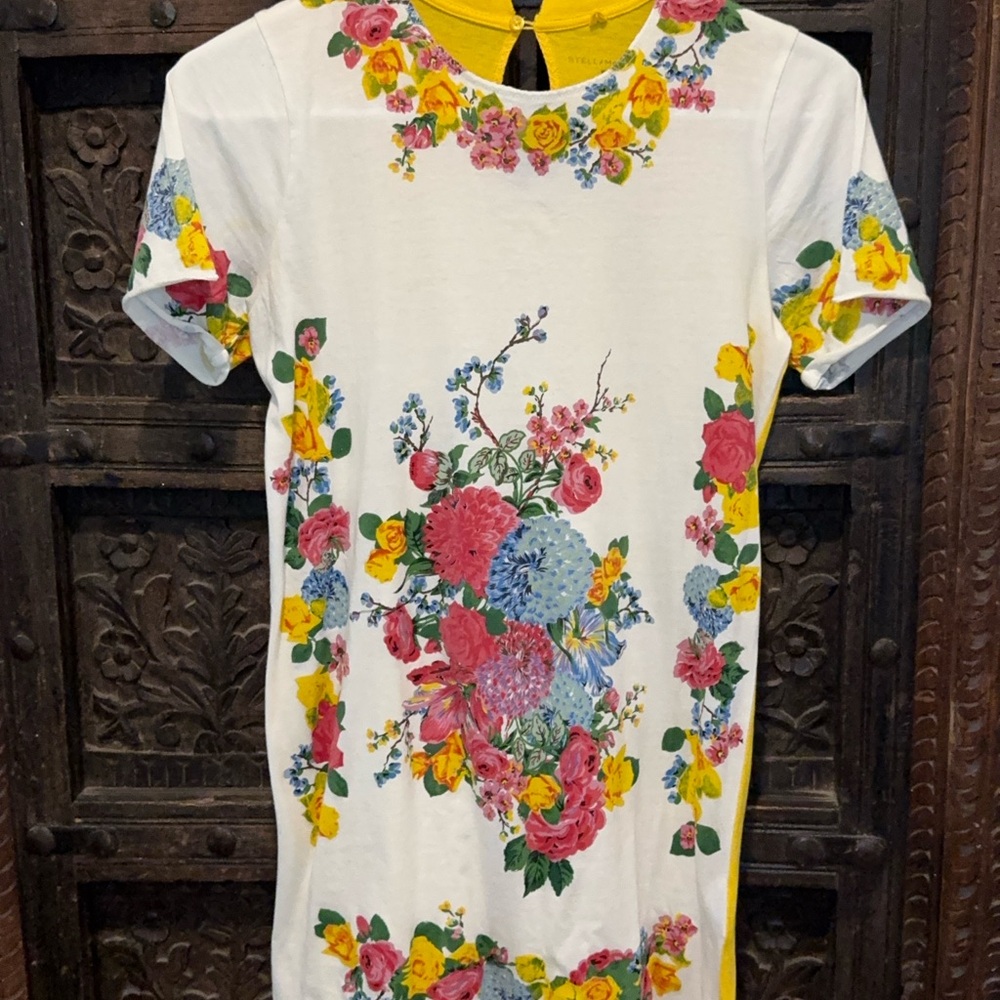 Stella McCartney Kids Floral Print Long T-Shirt
